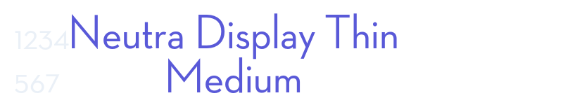 Neutra Display Thin Medium-related font