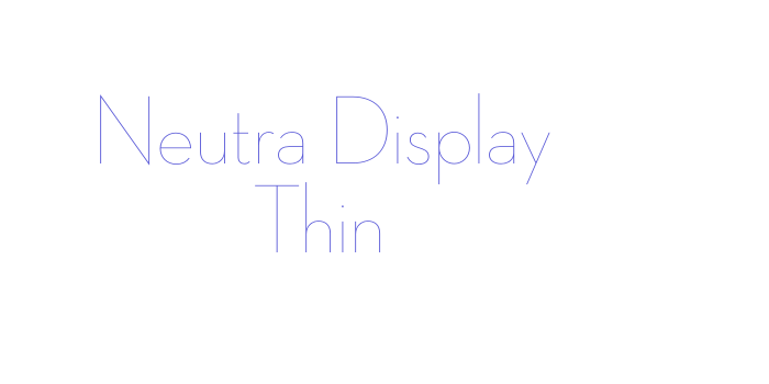 Neutra Display Thin Font Download