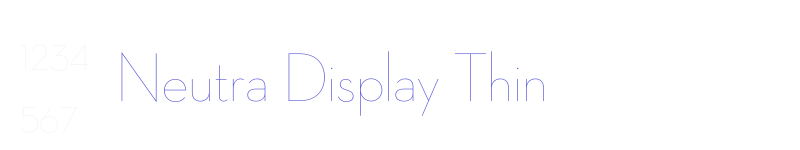 Neutra Display Thin-related font