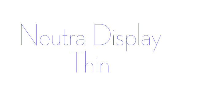 Neutra Display Thin Font