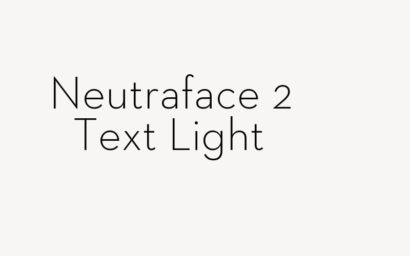 Neutraface 2 Text Light Font