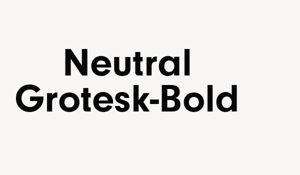 Neutral Grotesk-Bold Font