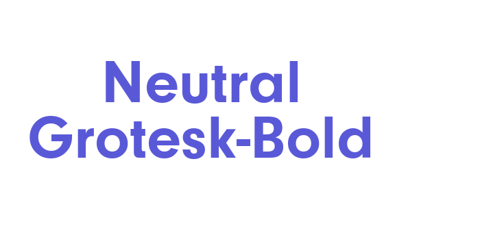 Neutral Grotesk-Bold Font Download