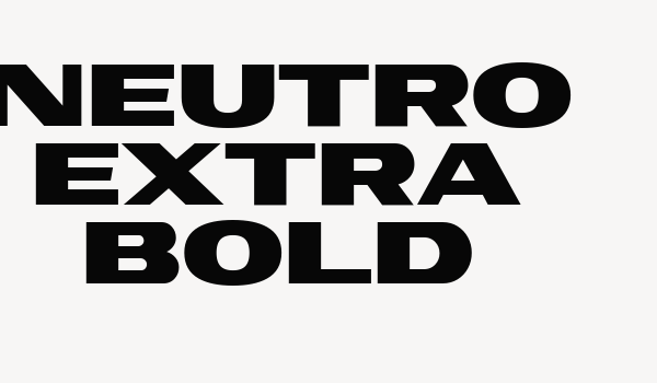 Neutro Extra Bold Font