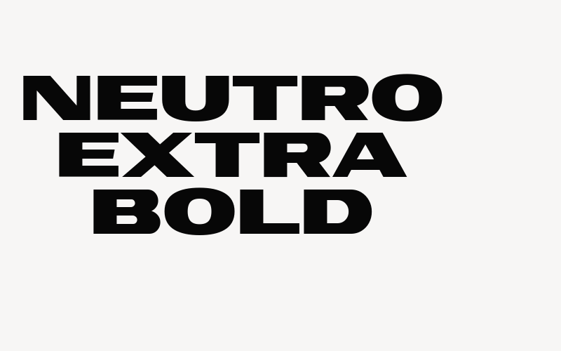 Neutro Extra Bold Font