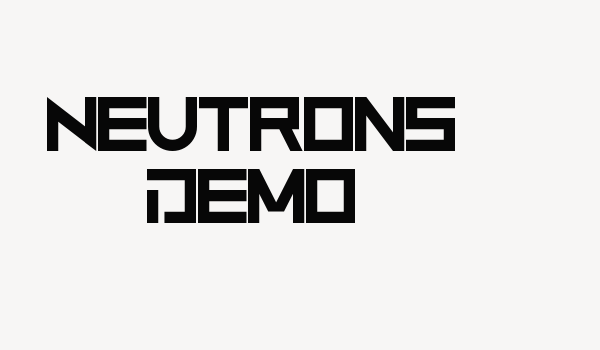 Neutrons Demo Font