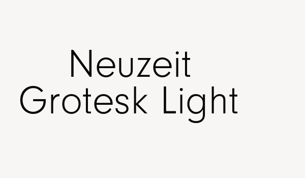 Neuzeit Grotesk Light Font