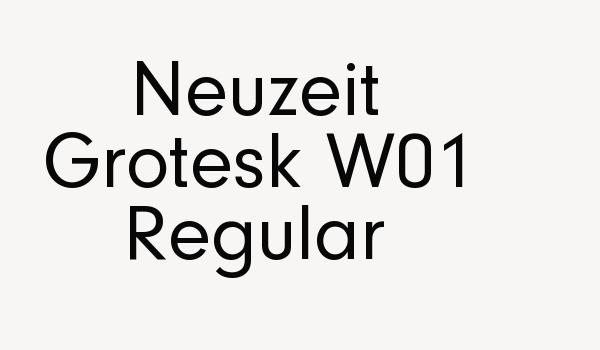 Neuzeit Grotesk W01 Regular Font