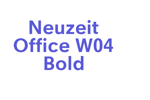 Neuzeit Office W04 Bold Font