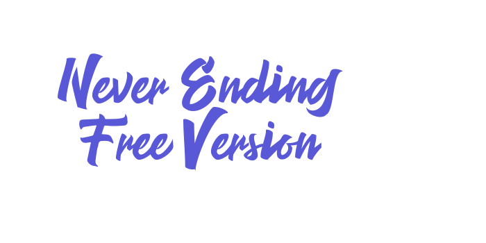 Never Ending Free Version Font Download