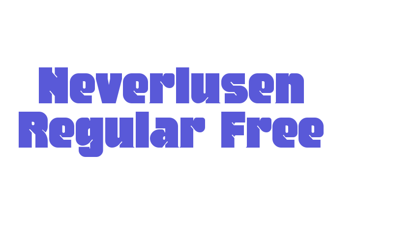 Neverlusen Regular Free Font