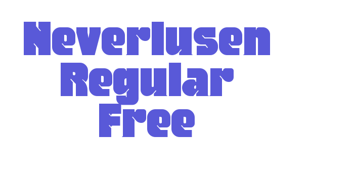 Neverlusen Regular Free Font Download