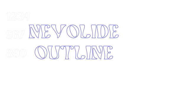 Nevolide Outline font free