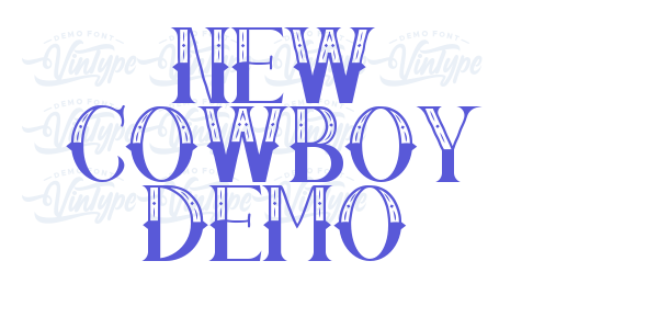 New Cowboy Demo font free