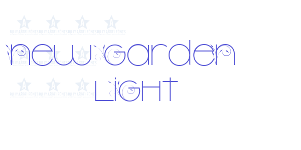 New Garden   Light font free