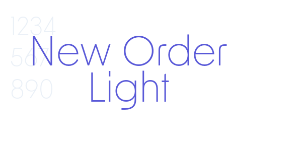 New Order Light font free