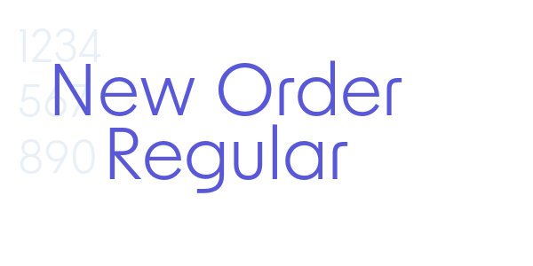 New Order Regular font free