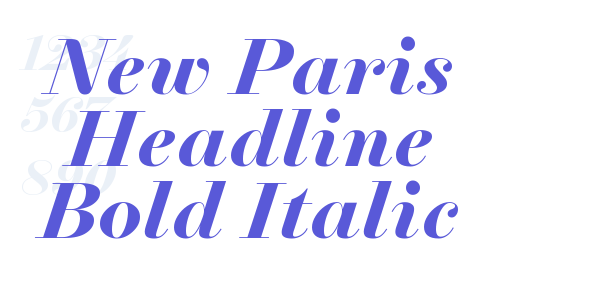 New Paris Headline Bold Italic font free