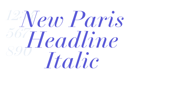 New Paris Headline Italic font free