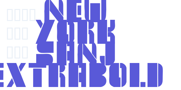 New York Sanj ExtraBold font free