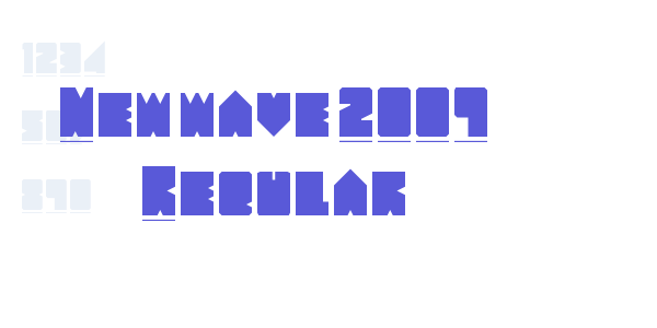 New wave 2009 Regular font free