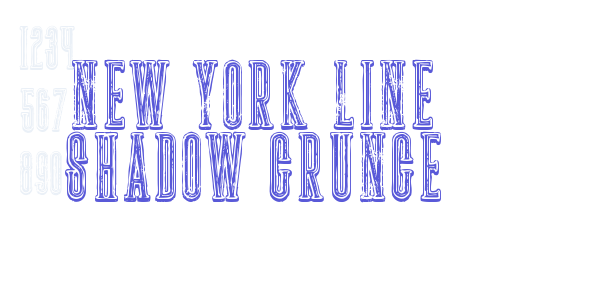 New york line shadow grunge font