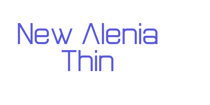 New Alenia Thin Font