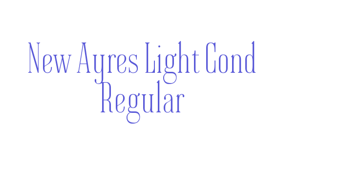 New Ayres Light Cond Regular Font Download