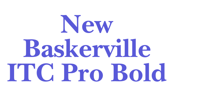 New Baskerville ITC Pro Bold Font Download