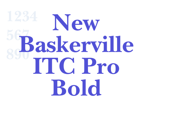 New Baskerville ITC Pro Bold