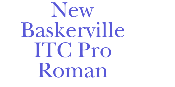 New Baskerville ITC Pro Roman Font Download