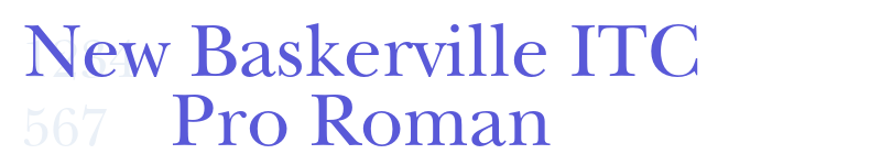 New Baskerville ITC Pro Roman-related font