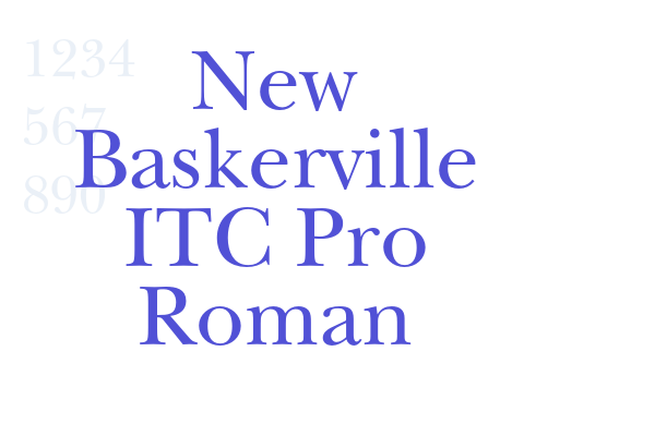 New Baskerville ITC Pro Roman