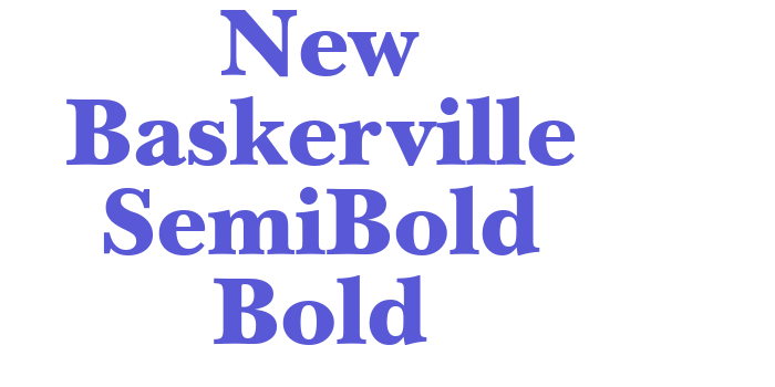 New Baskerville SemiBold Bold Font Download