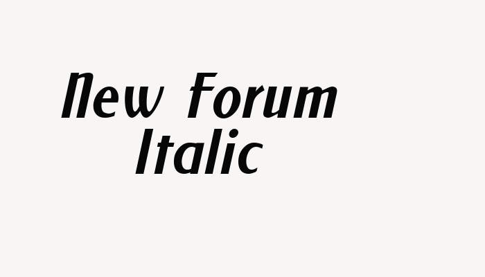 New Forum Italic font download