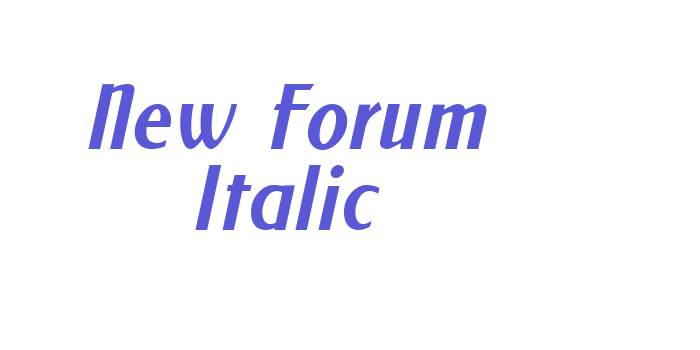 New Forum Italic Font Download