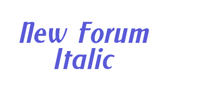 New Forum Italic Font