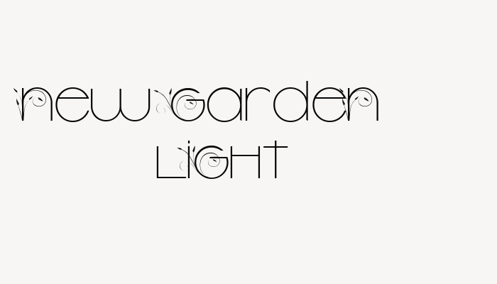 New Garden   Light font download