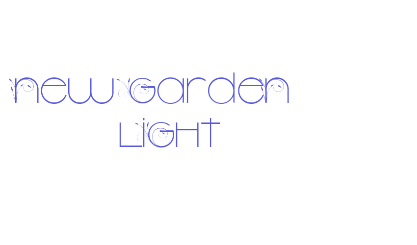 New Garden   Light Font