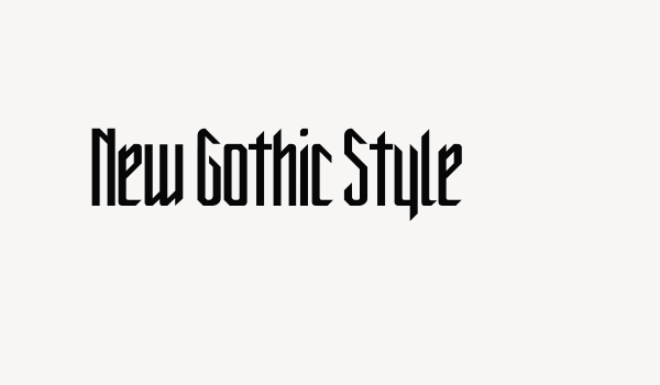 New Gothic Style Font