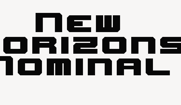 New Horizons Nominal Font