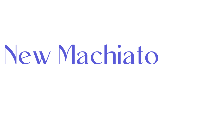 New Machiato Font Download