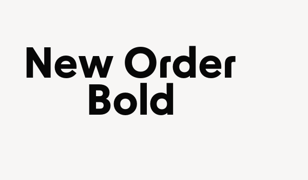 New Order Bold Font