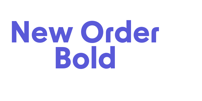 New Order Bold Font