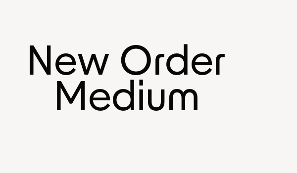 New Order Medium Font