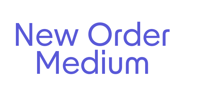 New Order Medium Font