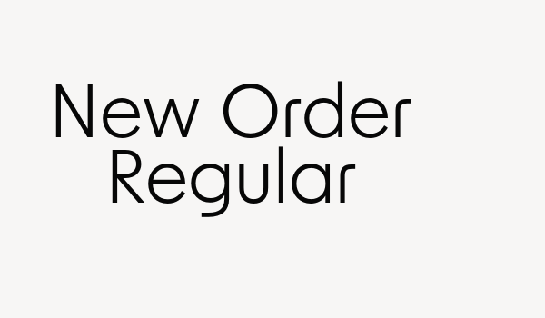 New Order Regular Font