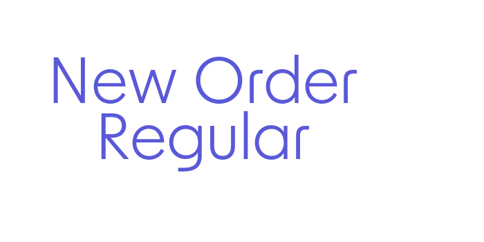 New Order Regular Font Download