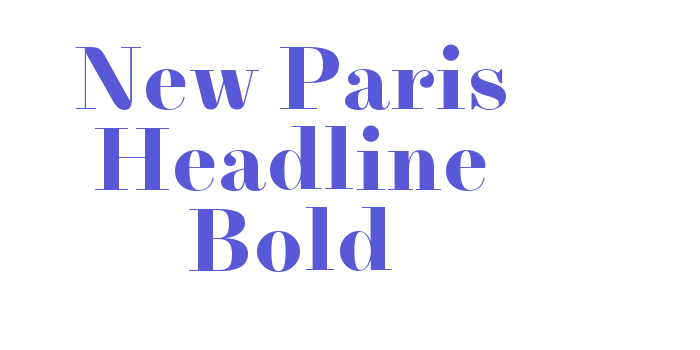 Download New Paris Headline Bold Font