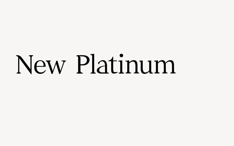 New Platinum Font